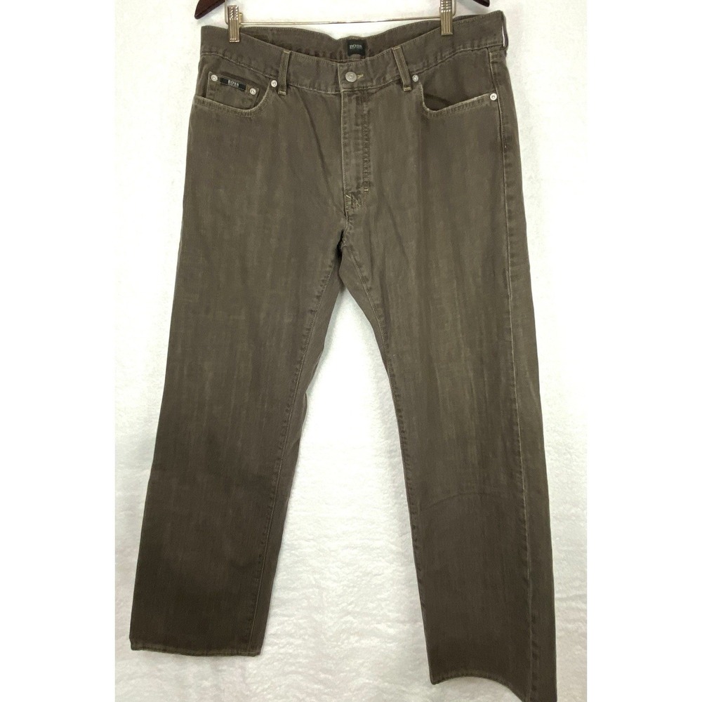 Hugo Boss Texas‎ Jeans Men's 38x32 Medium Brown Cotton Straight 16785
